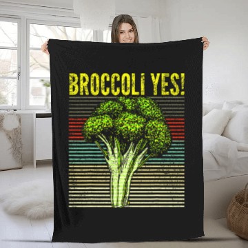 Discover Broccoli Yes Funny Vegetable Gardener 1 Fleece Blankets