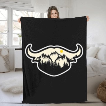 Discover Camping Summer Outdoor vintages National Landscape Buffalo Fleece Blankets