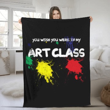 Discover Back to School Art Class Baseball Tees Fleece Blankets