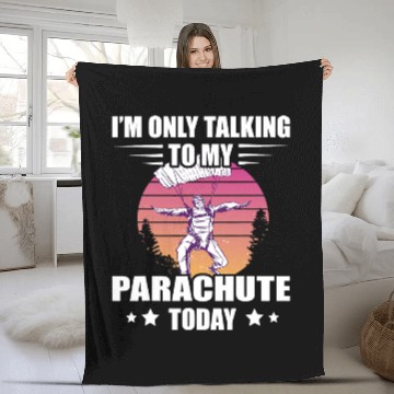 Discover Skydiving Gift Im Only Talking Sunset Paragliding Parachute Baseball Tees Fleece Blankets