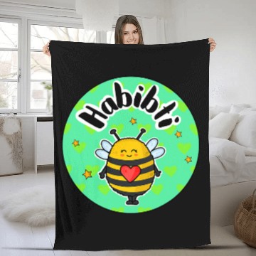 Discover Habibti Cute Bumblebee design Baseball Tees Fleece Blankets