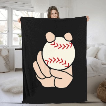 Discover Baseball Pitcher Curveball Fleece Blankets