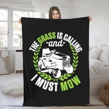 Discover Tractor driving Mowing Tractor The Grass Is Calling And I Must Mow Fleece Blankets