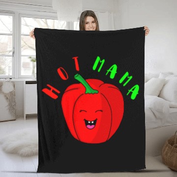 Discover Hot Mama Pepper Baseball Tees Fleece Blankets