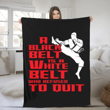 Discover Refuse to Give Up Black Belt Taekwondo Karate Fleece Blankets