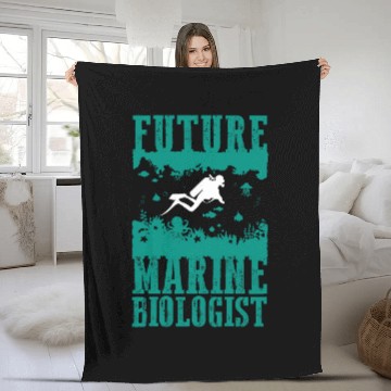 Discover Funny Future Marine Biologist Gift Kids Cool Biology Student 7 Baseball Tees Fleece Blankets