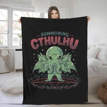 Discover Octopuss Lover Summoning Cthulhu Halloween Ritual Funny Cute Cthulhu549 Fleece Blankets