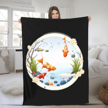 Discover Bold and Playful Statement Fun and Whimsical Koi Fish Baseball Tees Fleece Blankets