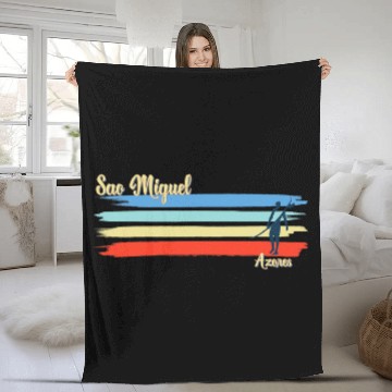 Discover Surf Life Sao Miguel Azores Surfing Beach Baseball Tees Fleece Blankets