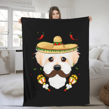 Discover Dog Maltese Sombrero Dog I Cinco De Mayo Maltese Baseball Tees Fleece Blankets
