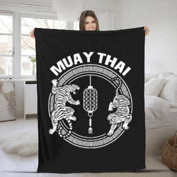 Discover Muay Thai Japan Culter Tiger Lover Fleece Blankets Tiger Fleece Blankets