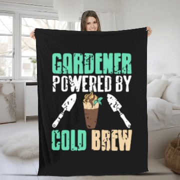 Discover Gardener Powered By Cold Brew Cool vintages Present Gift Baseball Tees Fleece Blankets