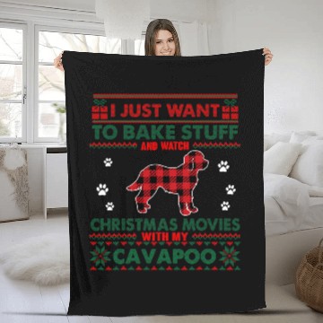 Discover Christmas Movies Cavapoo Dog Lovers Ugly Christmas Sweater Baseball Tees Fleece Blankets