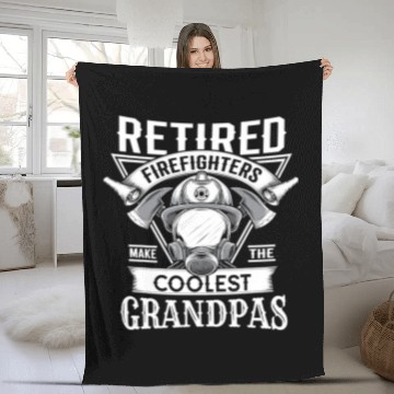 Discover Fireman Firefighter Retired firefighter and make the coolest granpa 143 Firemen Fleece Blankets