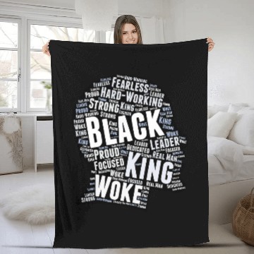 Discover Black King Unapologetic African American Fathers Day Baseball Tees Fleece Blankets