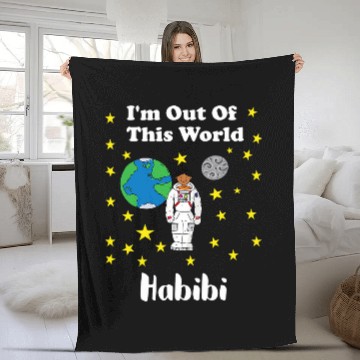 Discover Habibi Im out of this world Arabic Fleece Blankets