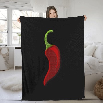 Discover Chili pepper illustration Fleece Blankets