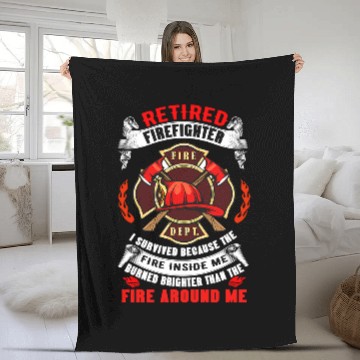 Discover Fireman Firefighter Retired Firefighter fires Around Me Fireman Retirement 16 Firemen Fleece Blankets