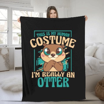 Discover Otters Sea Otter Otters Costume Fleece Blankets