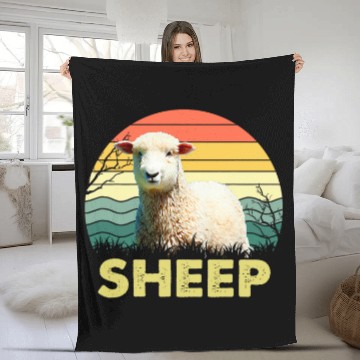 Discover Classic Art Funny Sheep Portrait Animal Breed Lovers Sheeps Fleece Blankets