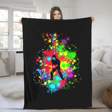 Discover Cricket Fan Cool Wicket Keeper Cricket Player for Sport Lovers Baseball Tees Fleece Blankets