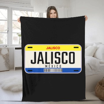 Discover Car Number Plate City Region Jalisco Fleece Blankets