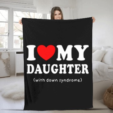 Discover I Love My Daughter With Down Syndromes Awareness Fleece Blankets