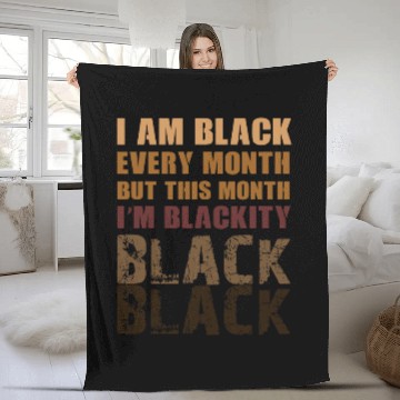 Discover Blackity Black Every Month Black History African Zip Fleece Blankets
