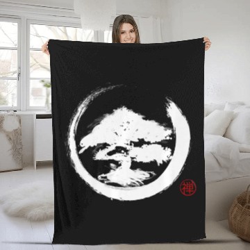 Discover Bonsai Tree Zen Buddhism Enso Circle Tees Baseball Tees Fleece Blankets