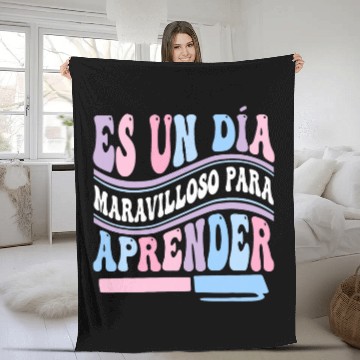 Discover Espanol Bilingue Spanish Teacher Maestra Fleece Blankets