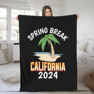 Discover Spring Break 2024 College Student Spring Break Fleece Blankets