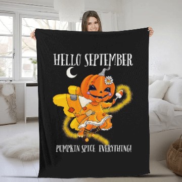 Discover Hello September Pumpkin Spice Everything Funny Halloween 90 Baseball Tees Fleece Blankets