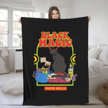 Discover Black Magic 2Mystic Spells 2Cat Baseball Tees Fleece Blankets