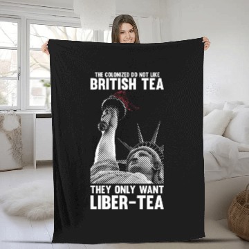 Discover British and American History Joke Liber Tea History Buff Fleece Blankets