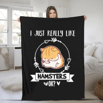 Discover Cute Hamster Gift Really Love My Hamster Zip Fleece Blankets