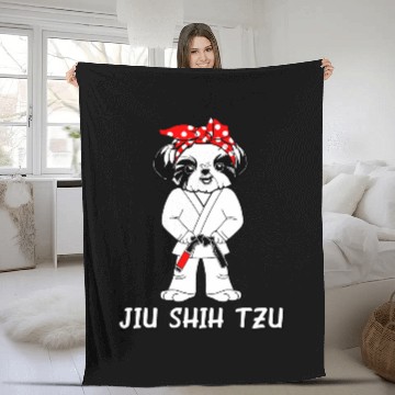 Discover Jiu Jitsu BJJ Shih Tzu Ribbon Martial Arts Practitioner Baseball Tees Fleece Blankets