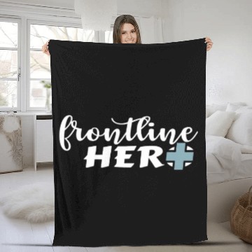 Discover Frontline Hero Nursing healthcares Worker medicals Warrior Fleece Blankets
