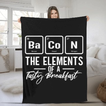 Discover Bacon Periodic Table Elements Chemistry Baseball Tees Fleece Blankets