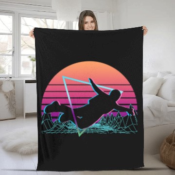 Discover Skydiving Gift Skydiver Vaporwave Aesthetic Retro Baseball Tees Fleece Blankets