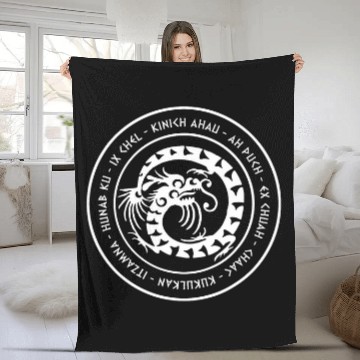Discover Ancient Mayan Gods Pantheon Maya History Fleece Blankets