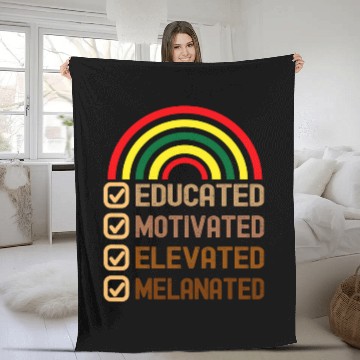 Discover Educated Motivated Elevated Melanated Black pride Melanin Baseball Tees Fleece Blankets
