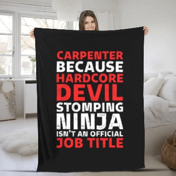 Discover Woodworking Hilarious Carpenter Stomping Ninja An Official Job Title Carpenter Baseball Tees Fleece Blankets