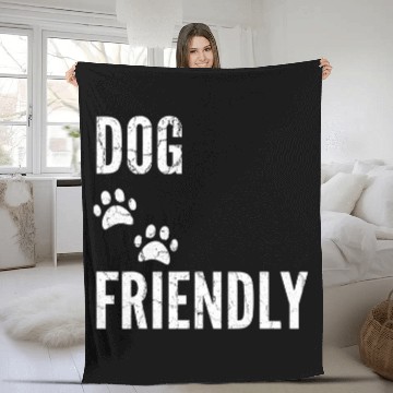 Discover Dog Friendly with Paw Prints Fleece Blankets