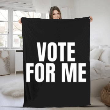 Discover Vote For Me Election Day Student Council Apparel 7 Zip Fleece Blankets
