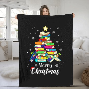 Discover Reading Book Christmas Library Tree Love Reading Books Librarian Reader Baseball Tees Fleece Blankets