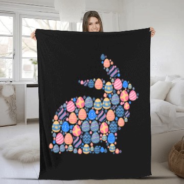Discover Rabbits Cute Easter Egg Bunny Colorful Rabbit Easter Baseball Tees Fleece Blankets
