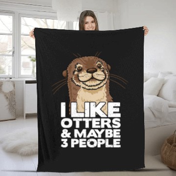 Discover Otters Otter Lover Fleece Blankets Funny Otter Otter 2 Baseball Tees