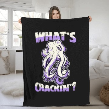 Discover Octopuss Lover Whats crackin octopus Fleece Blankets
