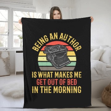Discover Reading Book Being An Author Wakes Me In Morning Fun Book Writer Graphic Reader Baseball Tees Fleece Blankets