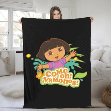 Discover Dora the Explorer Come On Vamanos Dora Tropical Portrait Fleece Blankets